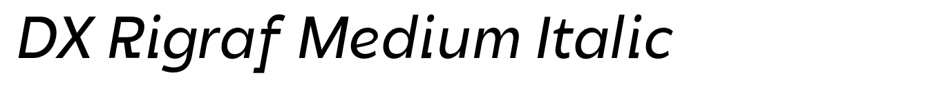 DX Rigraf Medium Italic